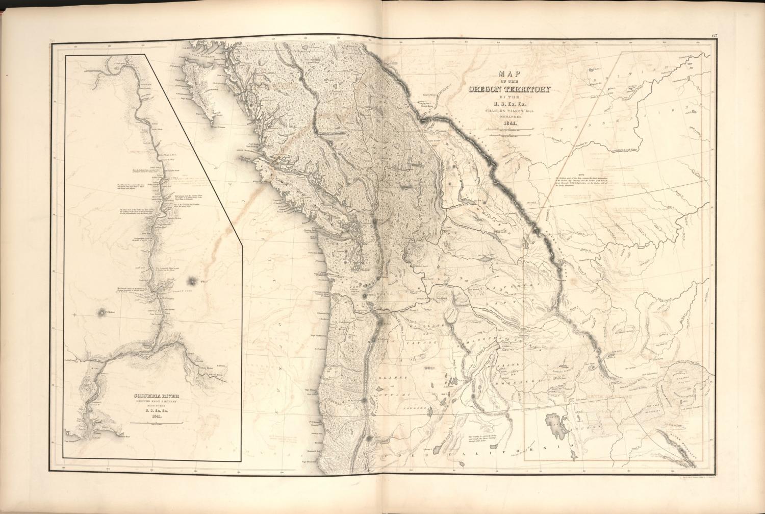 Map of Oregon Country in 1841.