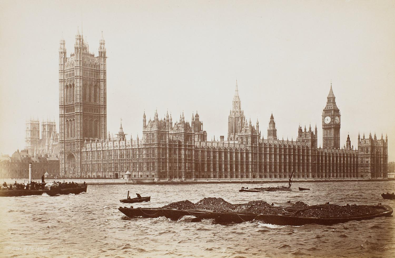 Image of parliament buildings in London.