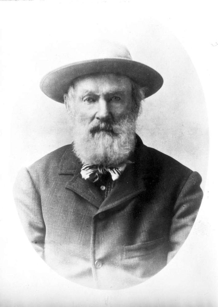 Portrait of William Barker, the British gold miner who Barkerville was named after.
