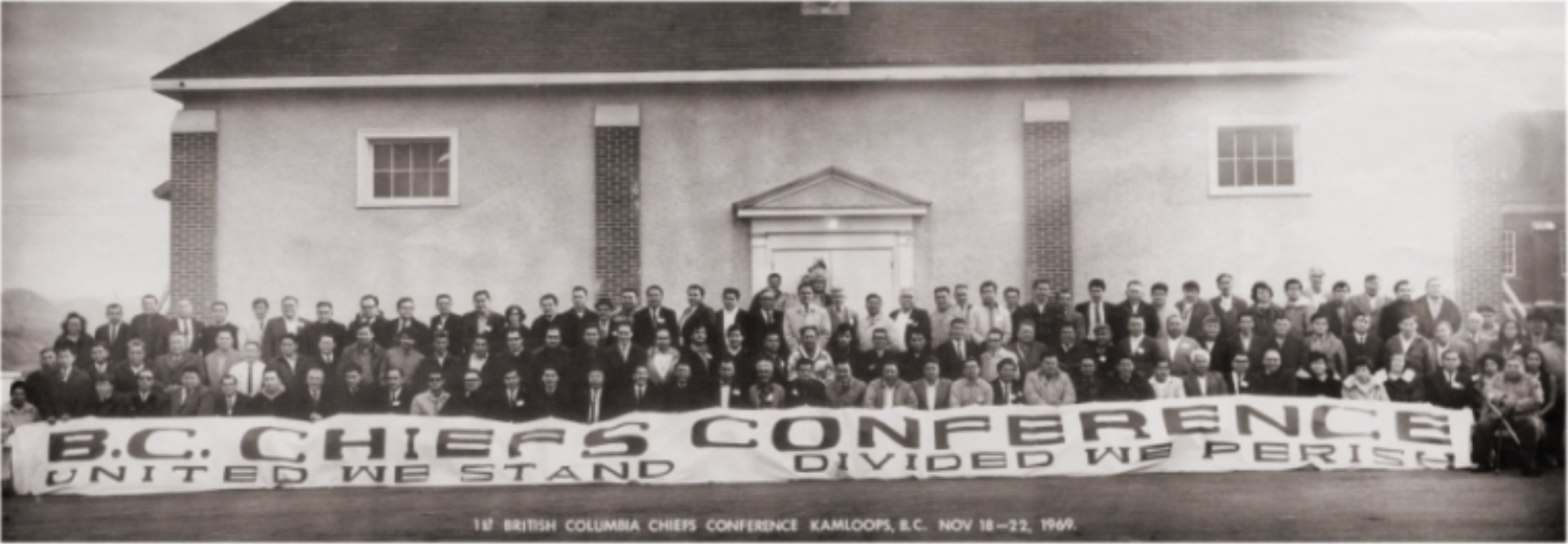 First chiefs conference in 1969 with banner