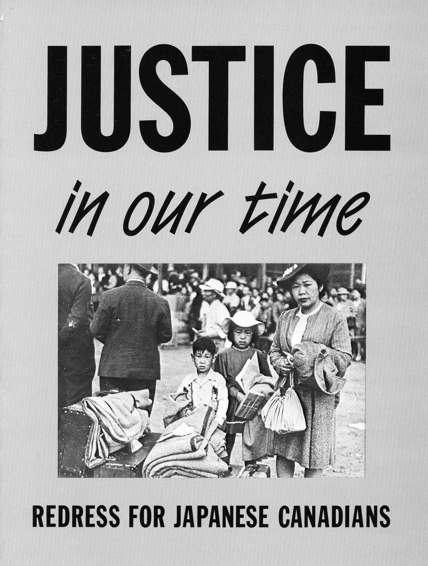 The book, produced by the National Association of Japanese Canadians (NAJC), contains information about the Japanese Canadian Internment, reasons for a redress for Japanese Canadians, information about the redress for Japanese Americans