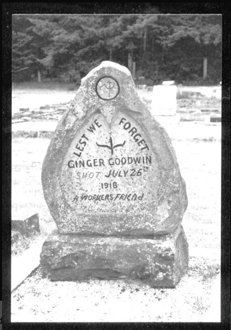 Ginger Goodwin's grave outside of No. 5 Mine.