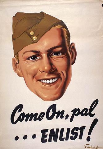 A WWII-era poster encouraging Canadians to enlist.