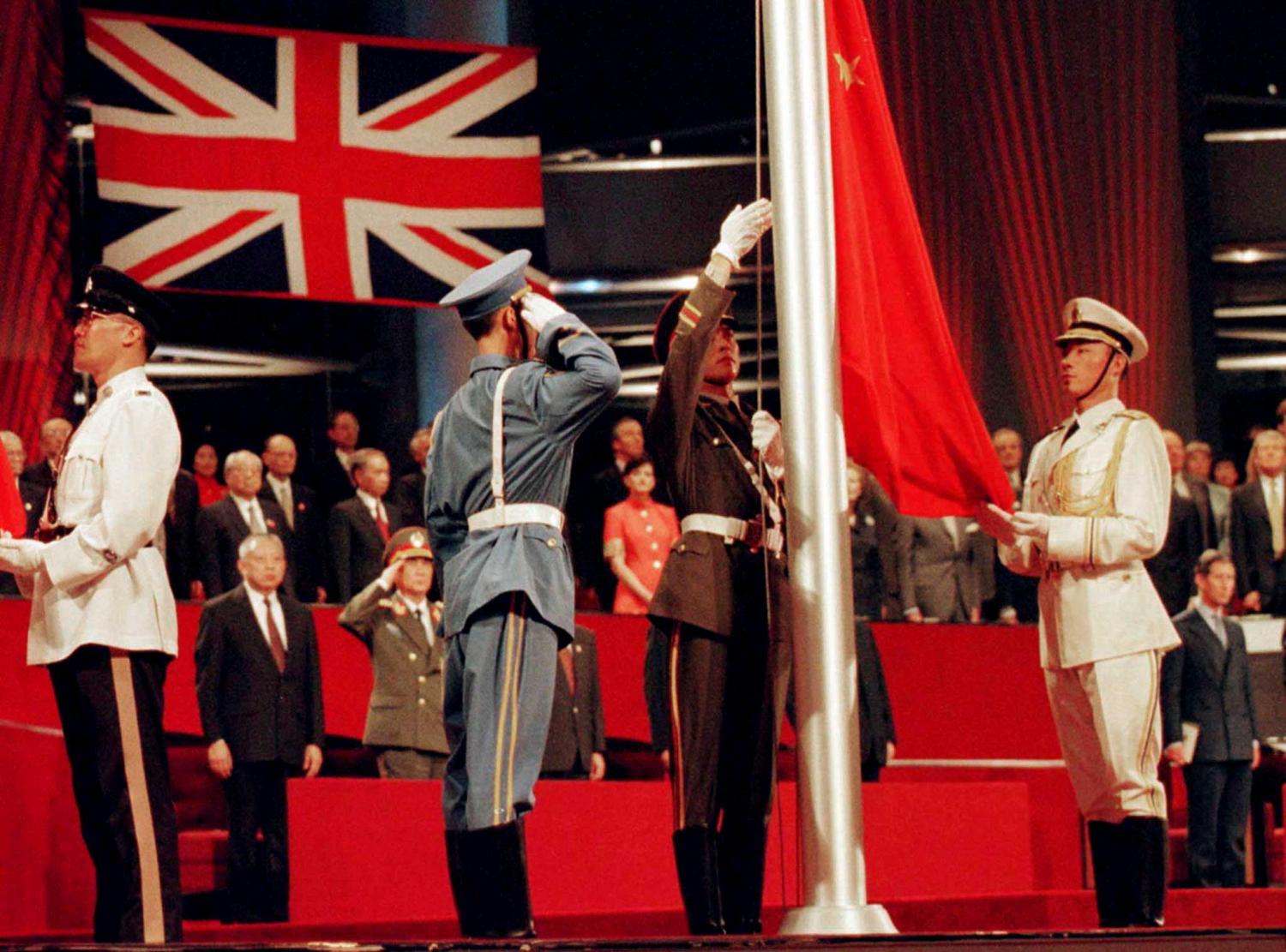 Handover of Hong Kong ceremony in July 1997.