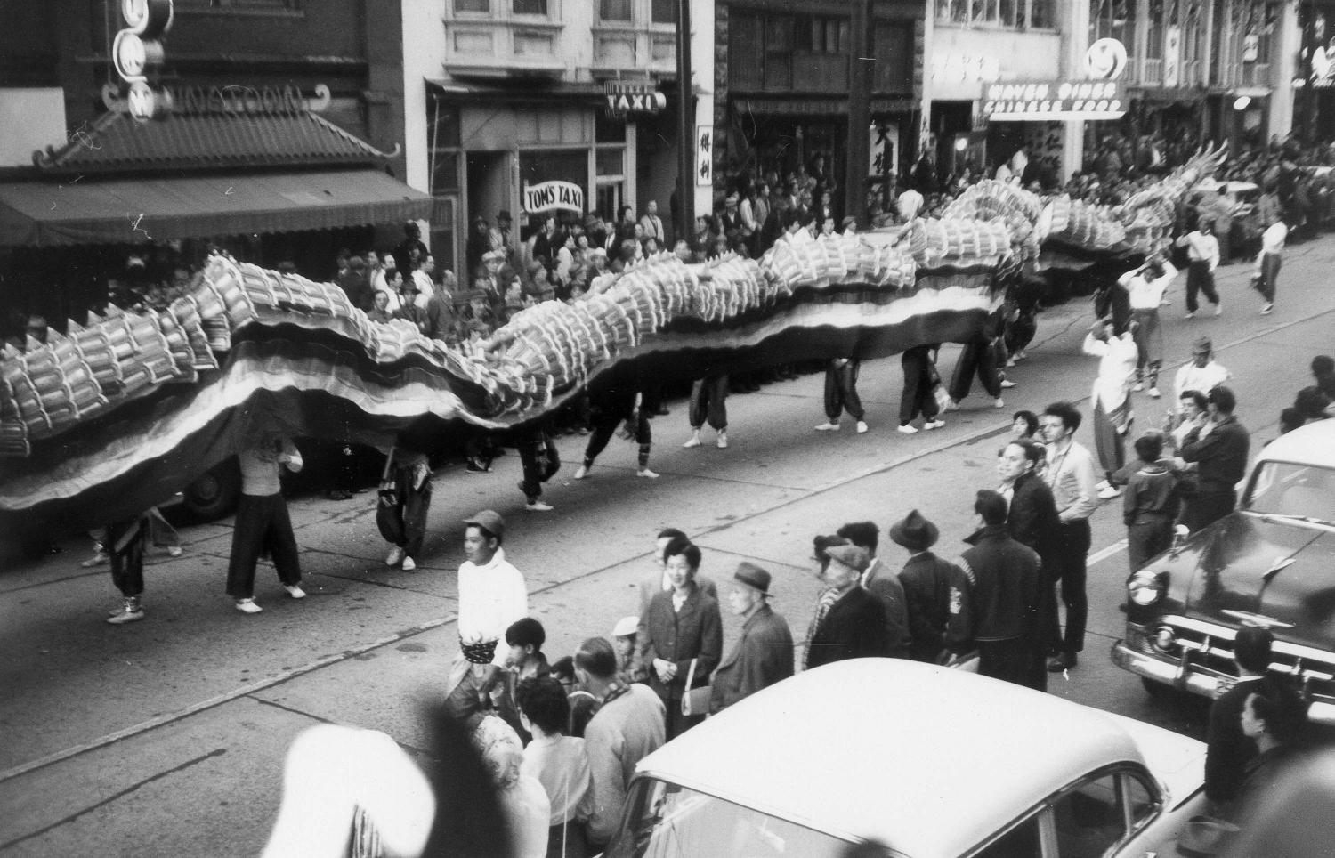 Parade in Chinatown in 1960.