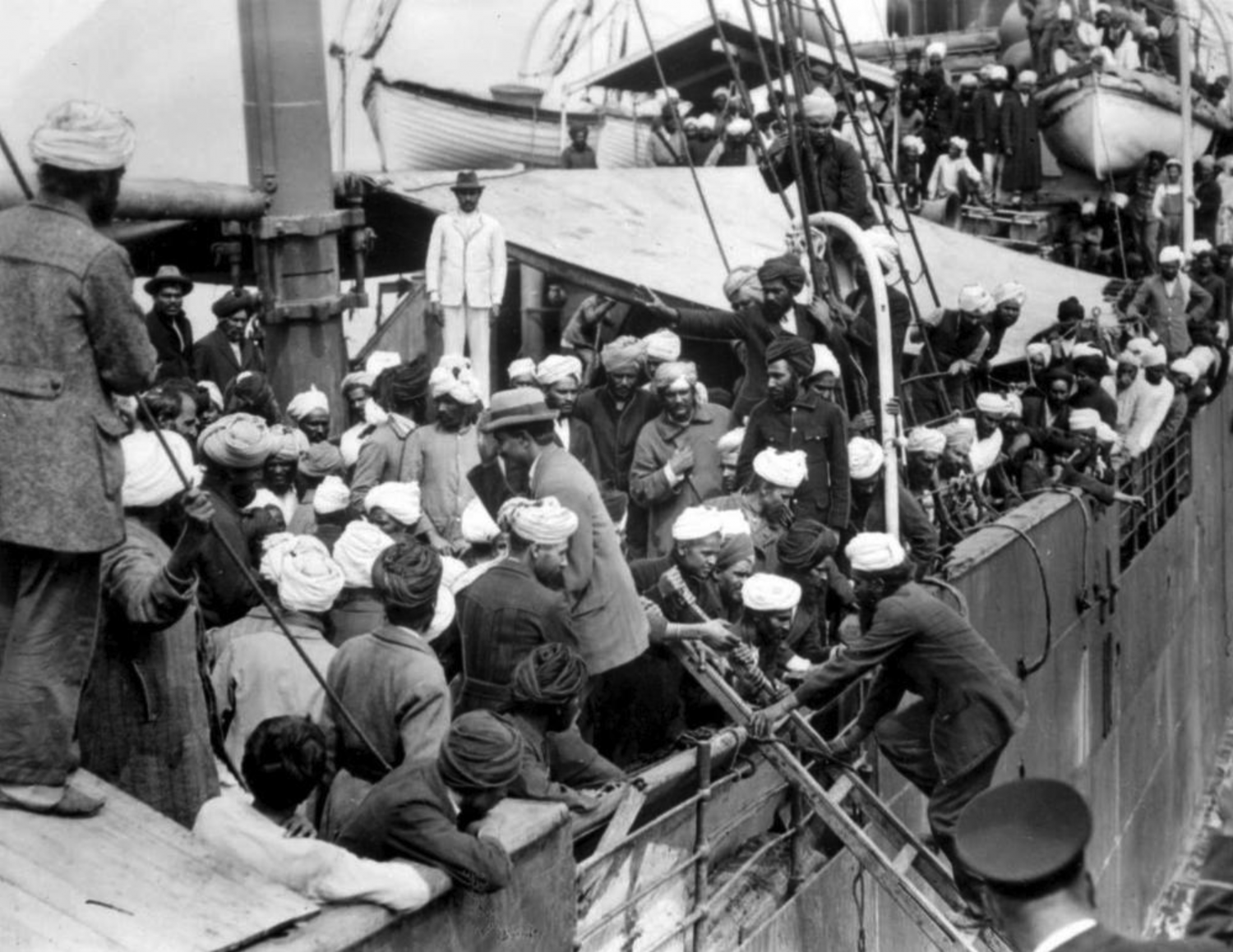 Sikh delegation returning to the SS Komagata Maru