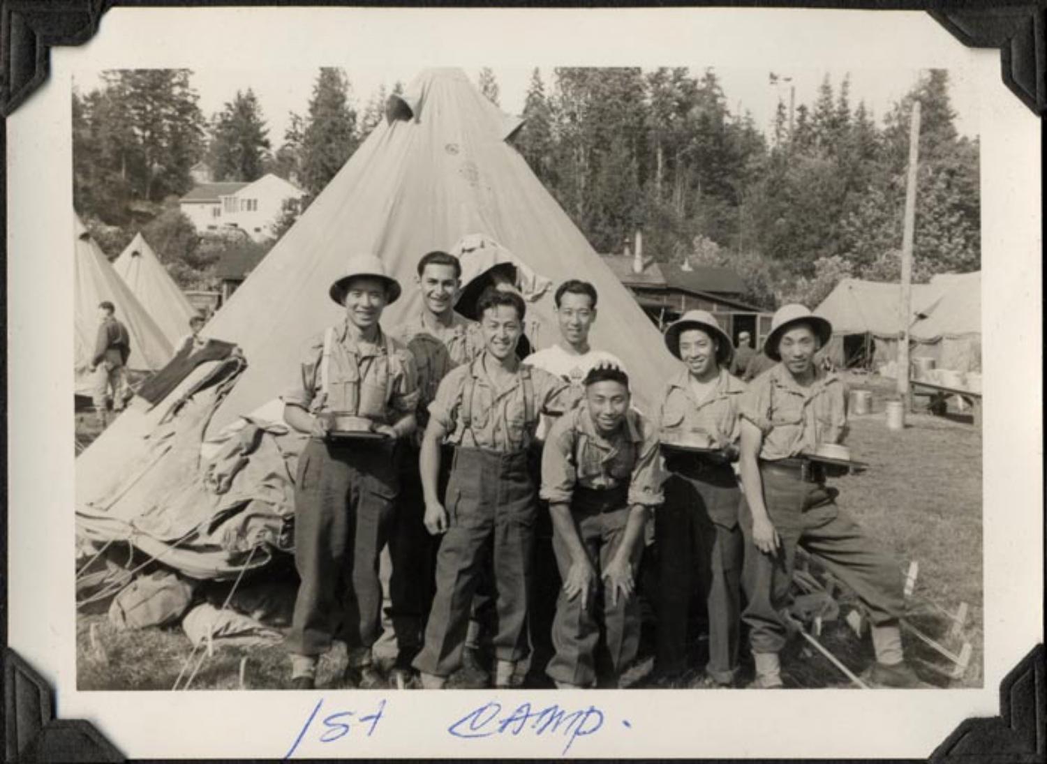 Group photo of Chinese Canadians who were set to take part in Operation Oblivion.