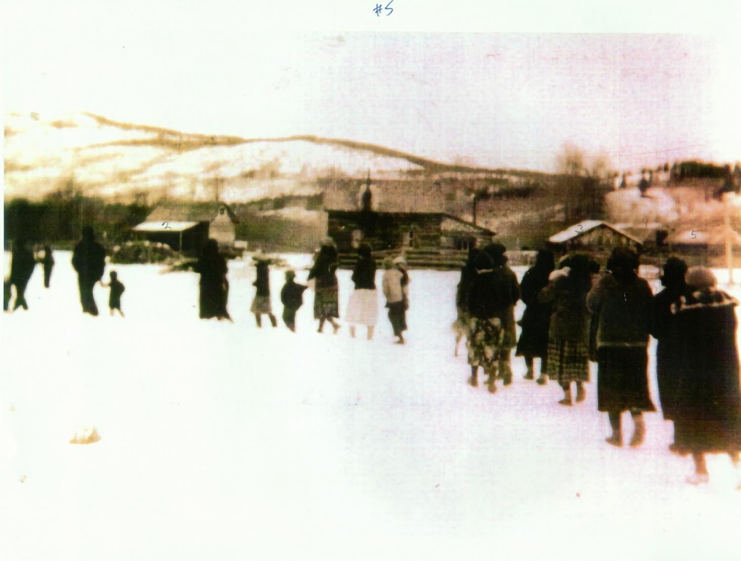 The Cheslatta leaving their homes in 1952.