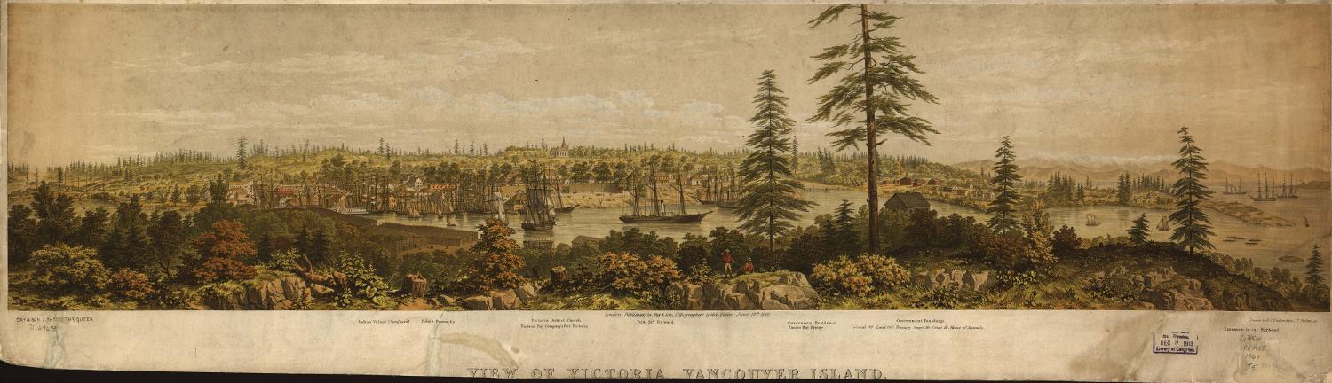 Painting of Victoria area in 1860.