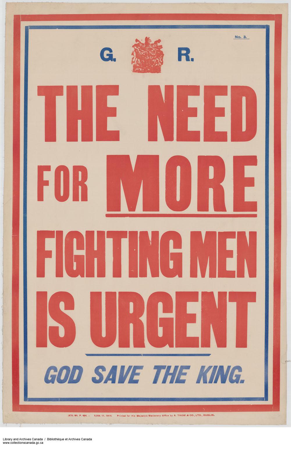 Poster enlisting men to fight in WWI